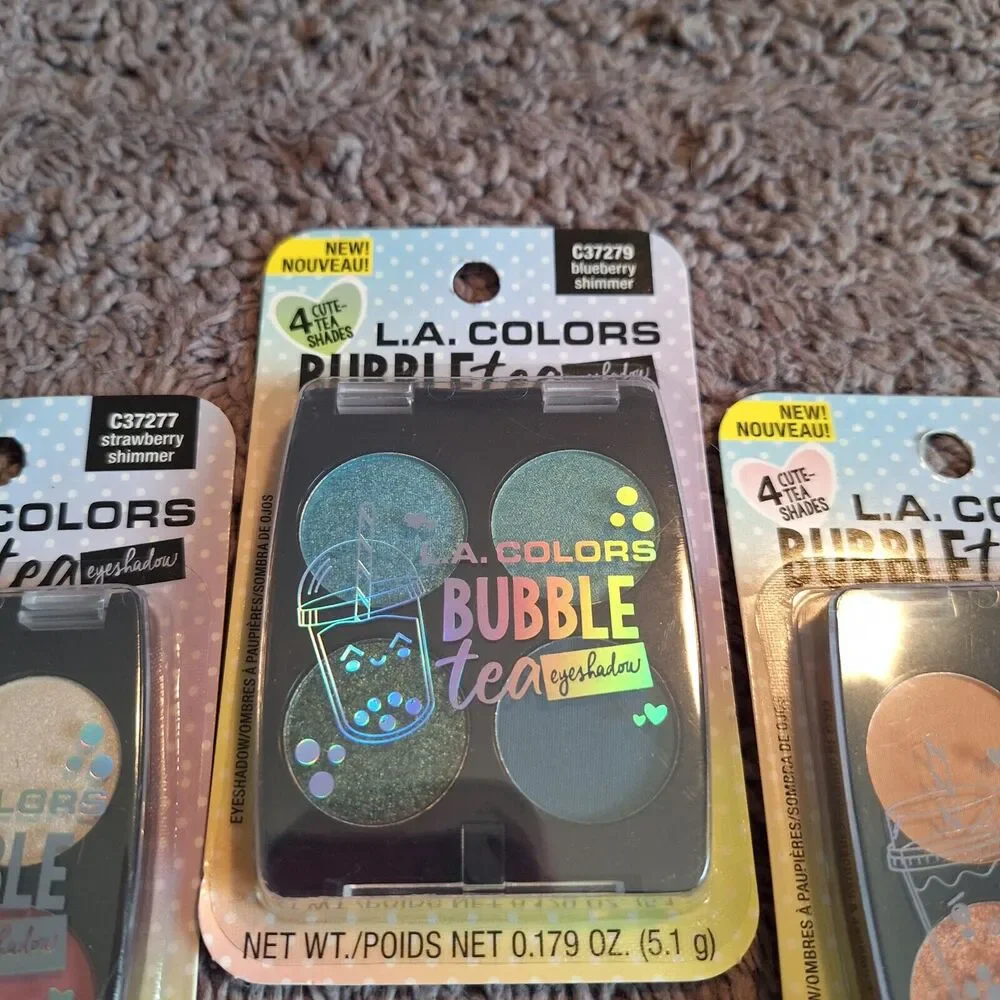 Lot of 3 L.A. Colors Bubble‎ Tea Eyeshadow Blueberry Shimmer Sealed Combo